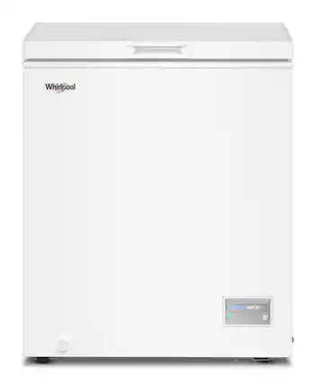 Front. Whirlpool - Whirlpool 5 cu. ft. Chest Freezer with 1 Storage Basket - White.