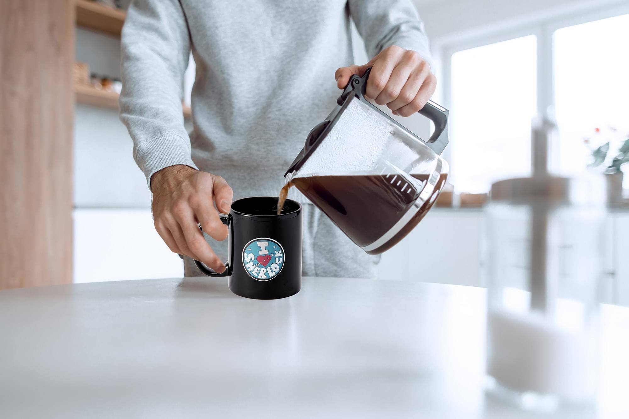 Alt View 4. Seven20 - Sherlock Holmes I Heart Sherlock 12-oz Heat- Reveal Mug - Black.