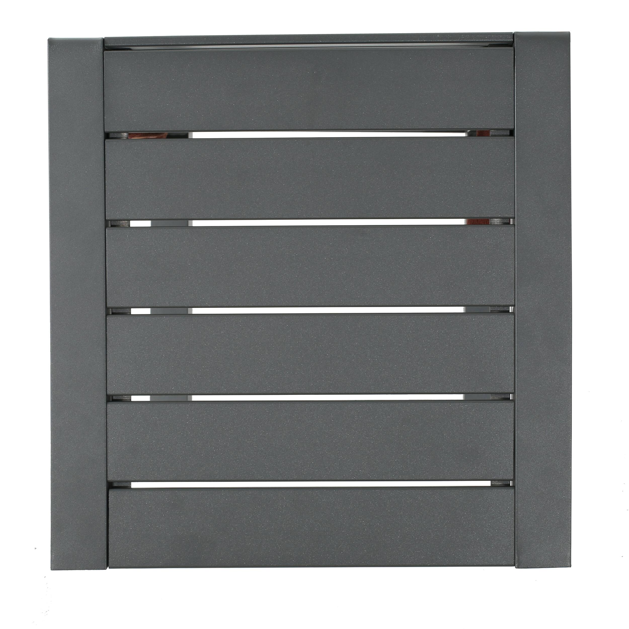 Alt View 2. Mondawe - C-Shaped Aluminum Outdoor Side Table - Grey.