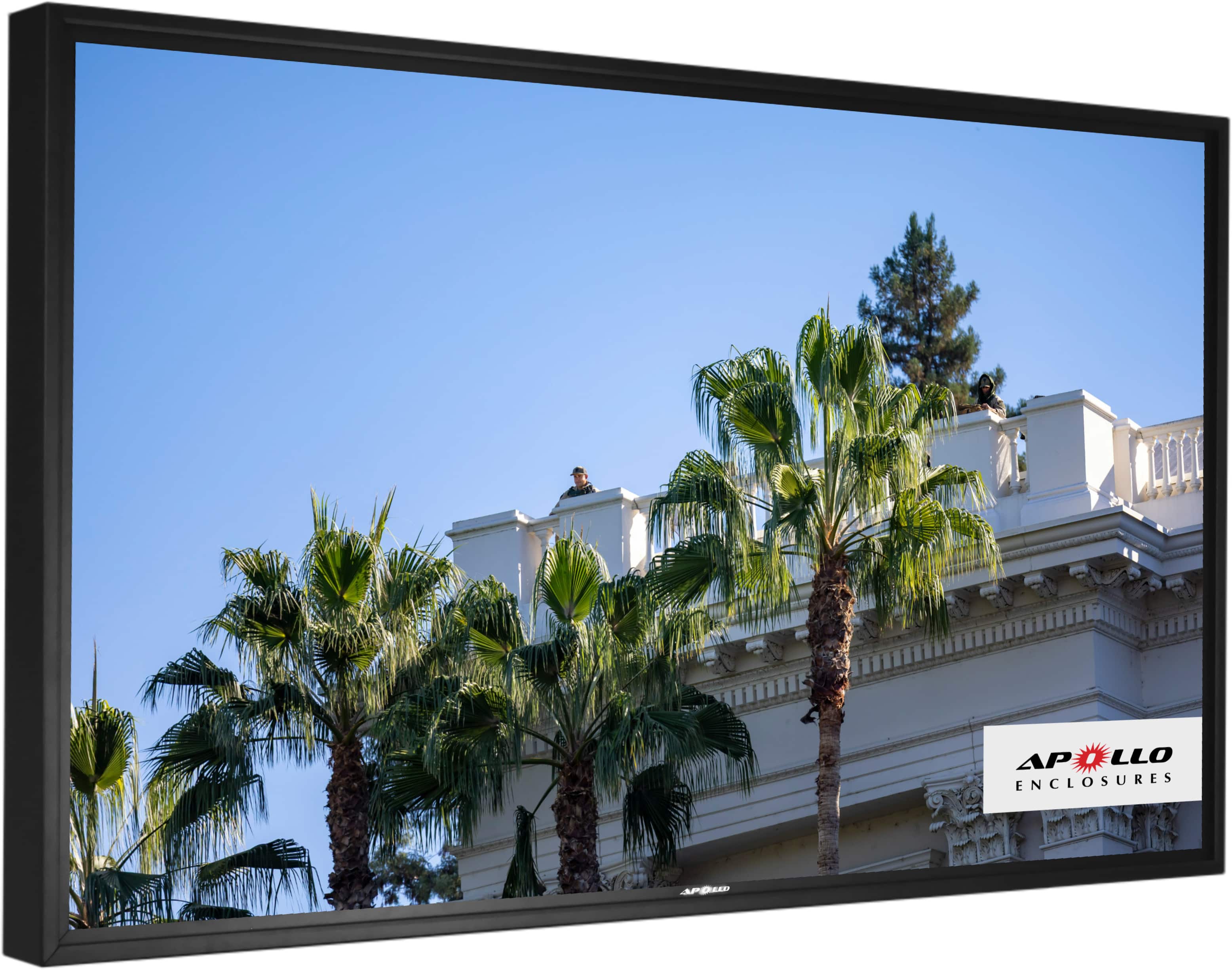 Apollo Enclosures - Apollo 65" Deluxe Outdoor TV Enclosure for 60" to 65" TVs, Quality Aluminum Construction, UL/CSA certified for safety - Black - Front_Zoom