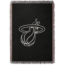 Chad & Jake - Miami Heat Woven Blanket - Black