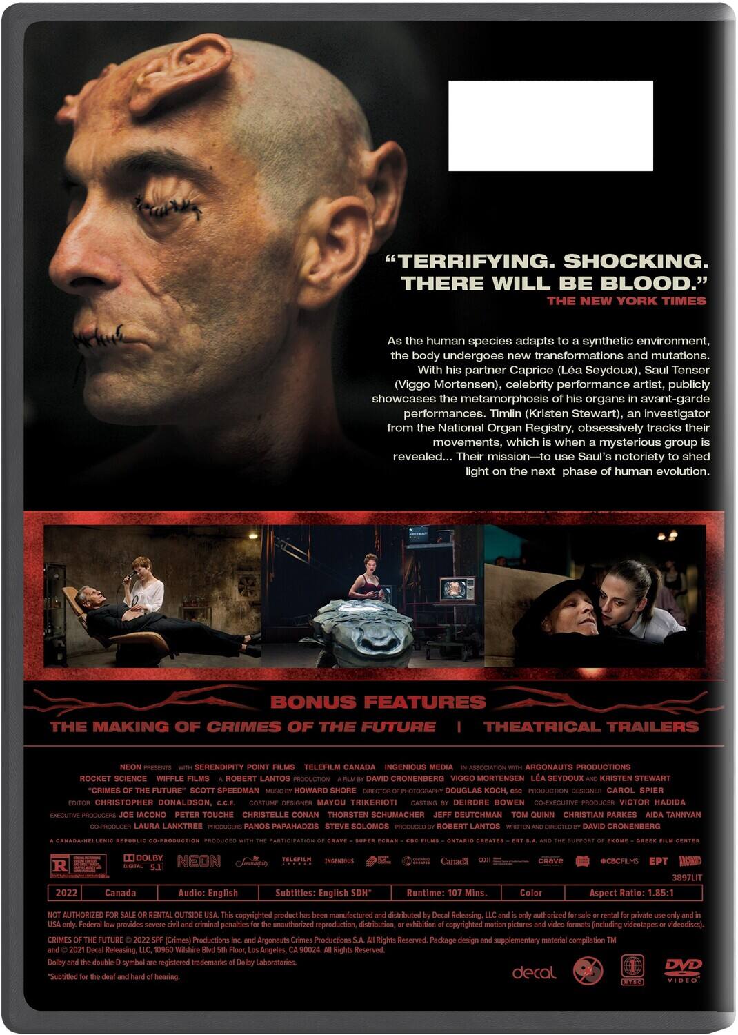 Alt View 1. Crimes of the Future   - DVD.