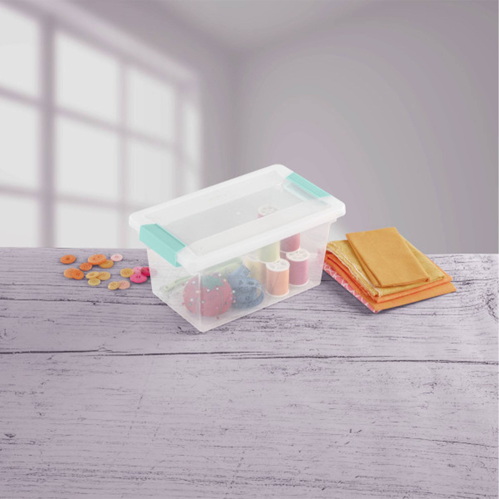 Alt View 7. Sterilite - Sterilite Plastic Medium Clip Storage Box Container with Latching Lid, 12 Pack.