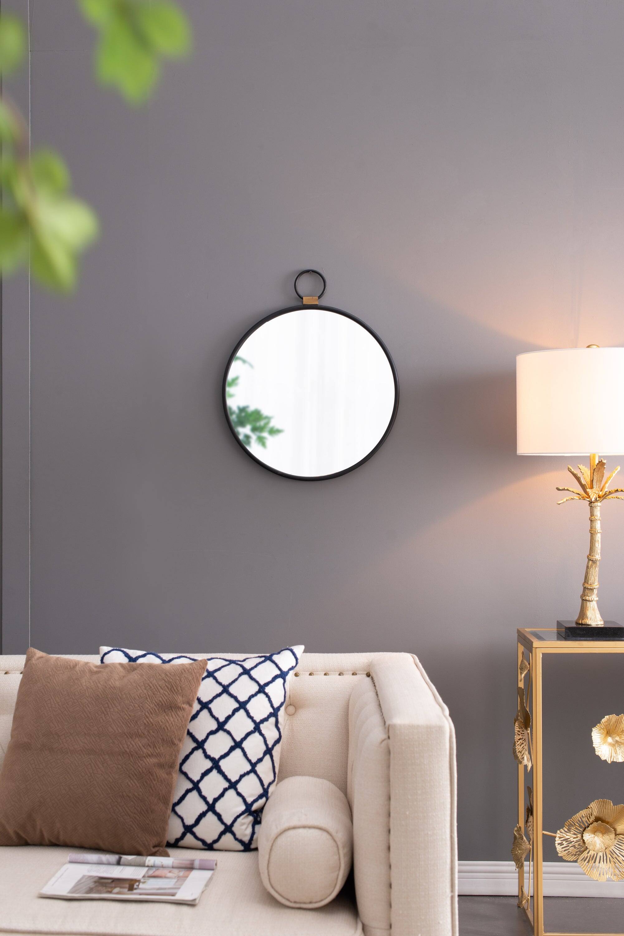 Alt View 8. BreeBe - 24' x 27'  Wall Mirror with Black Frame, Contemporary Minimalist Accent Mirror for Living Room, Foyer, Entryway, Bedroom - Black.