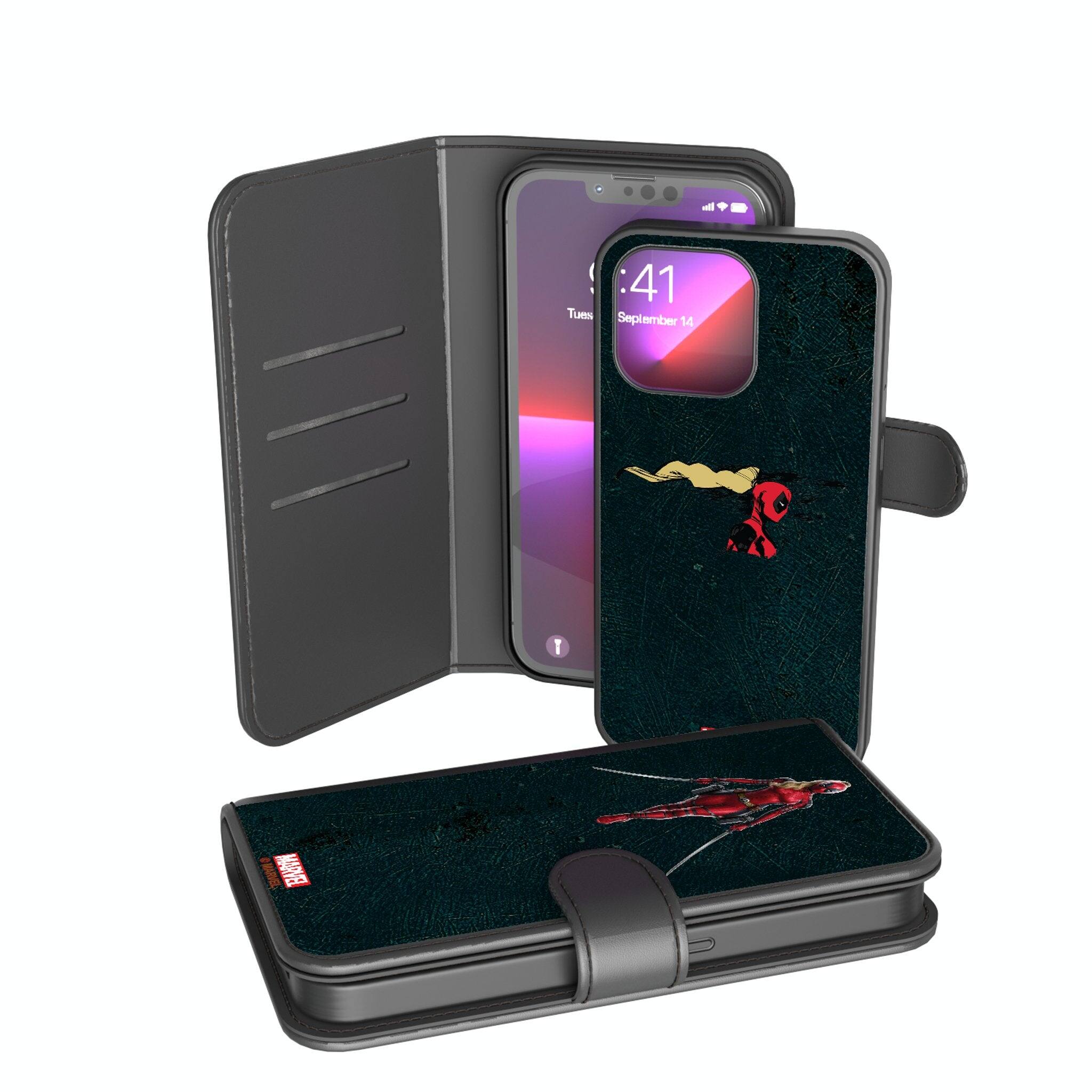 Keyscaper - Marvel Badge Wallet Phone Case - Apple iPhone 14 Pro - Ladypool 2