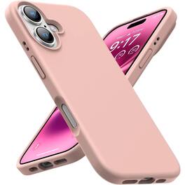 Entronix - Liquid Silicone Case for iPhone 16 Plus - Premium Soft-Touch Protection - Rose Gold