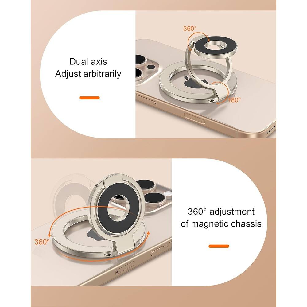 Dual axis  
Adjust arbitrarily

360° adjustment of magnetic chassis