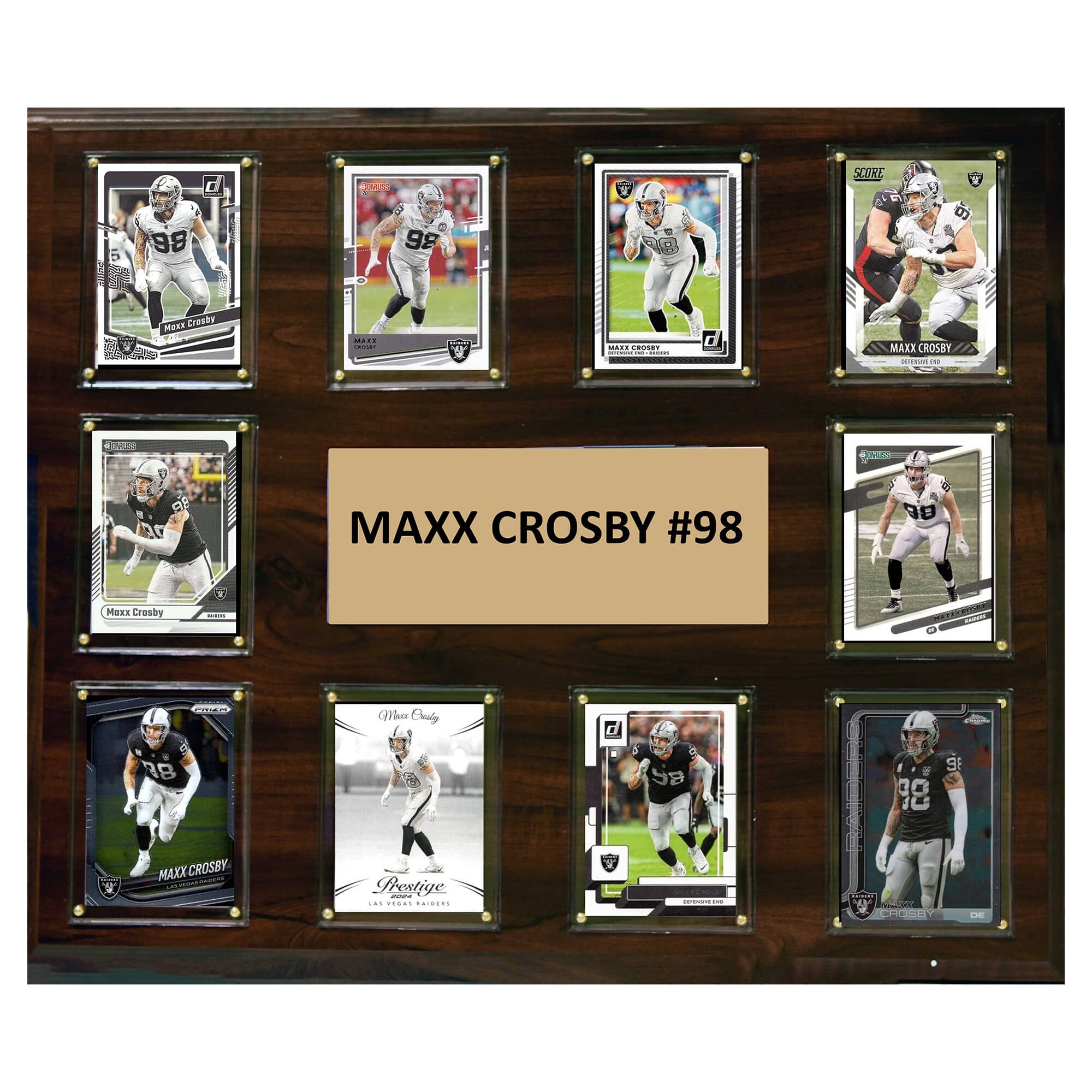 "C&I Collectibles - Maxx Crosby Las Vegas Raiders 15"" x 18"" Trading Card Plaque - Multicolor" price history on PriceWatchPro