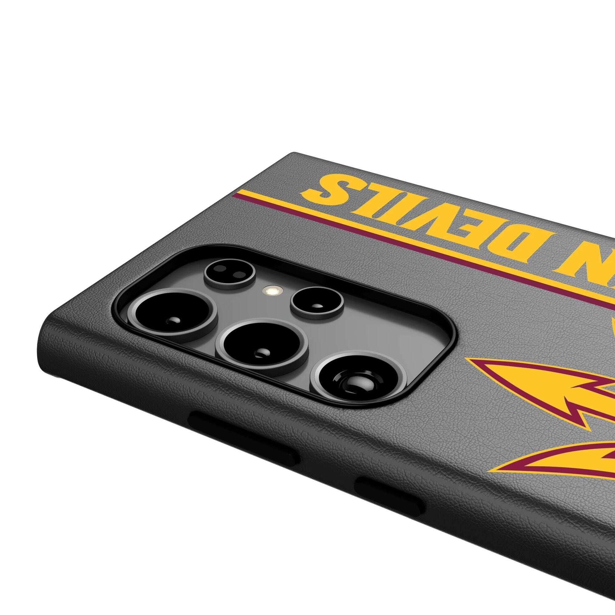 Alt View 3. Keyscaper - Arizona State Sun Devils Galaxy Magnetic Bump Case - S24 - Black.