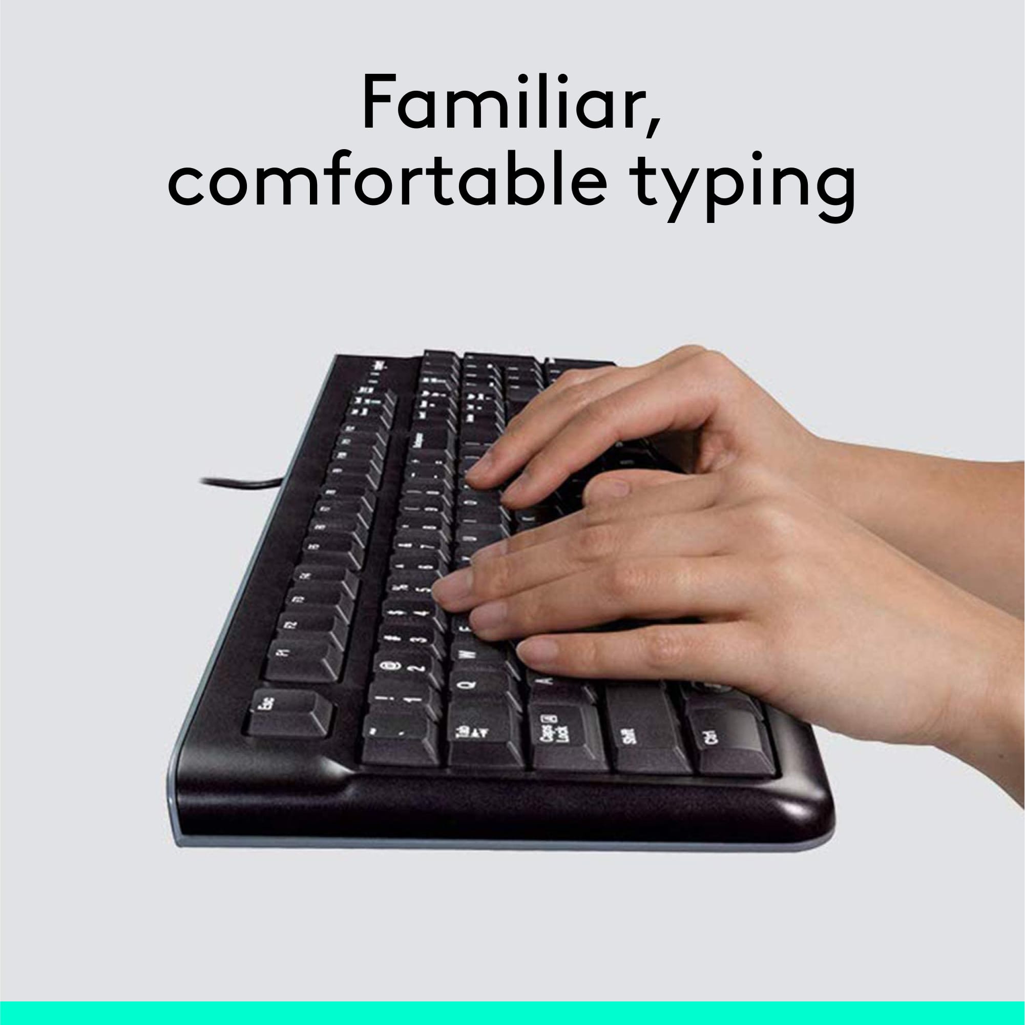 Familiar, comfortable typing is a key feature of this keyboard.