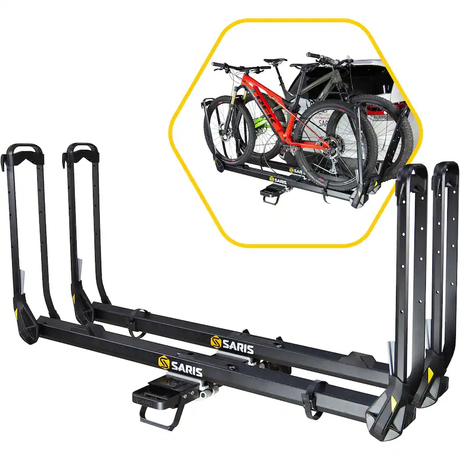 Saris Stack Rack Saris MHS Hitch Bike Rack 2 Bikes Modular Bike Rack Hitch System for ...