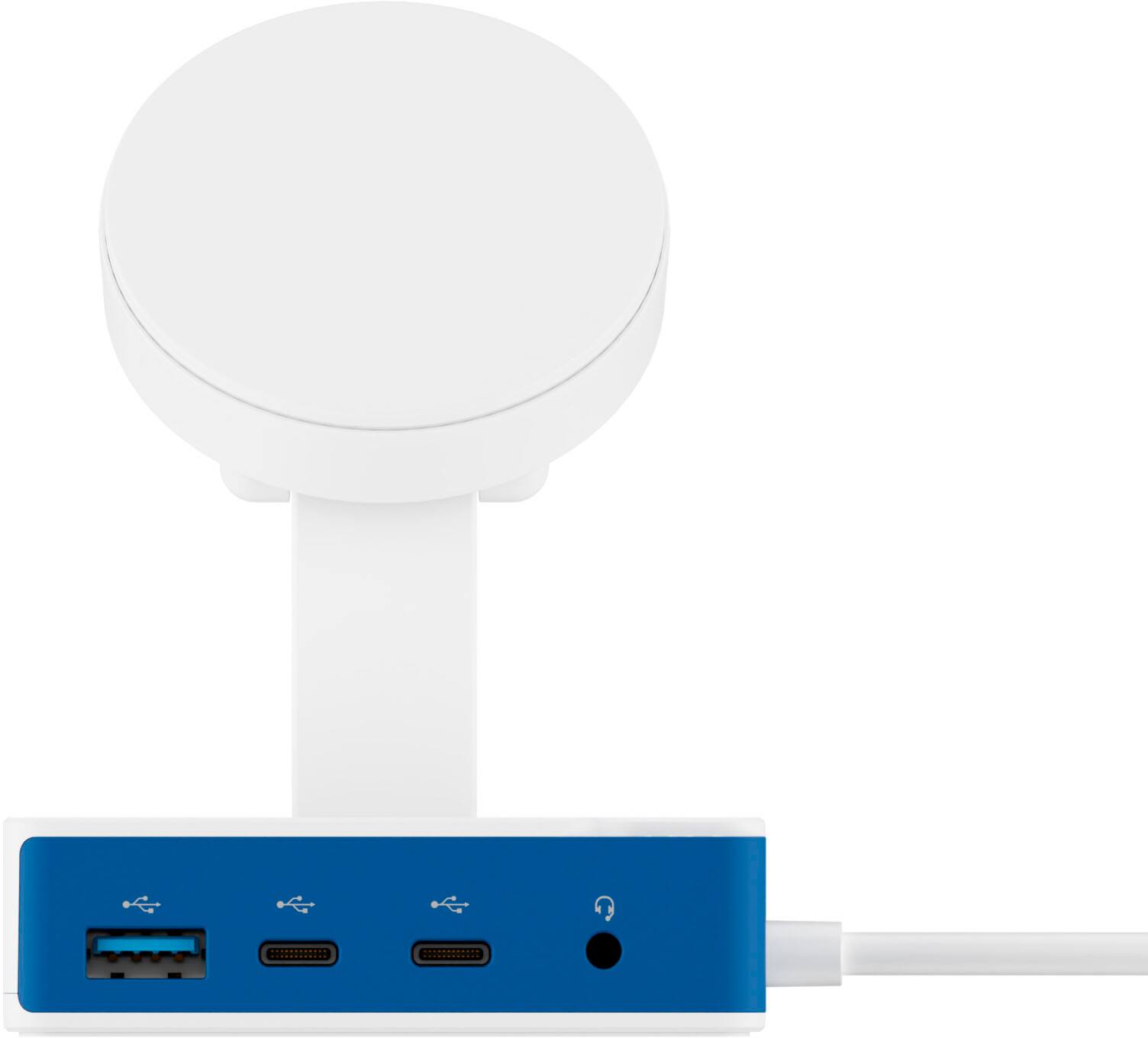 Back. Hyper - HyperDrive Flex MagCharge 5 Port USB-C Hub with Phone Charger - Blue.