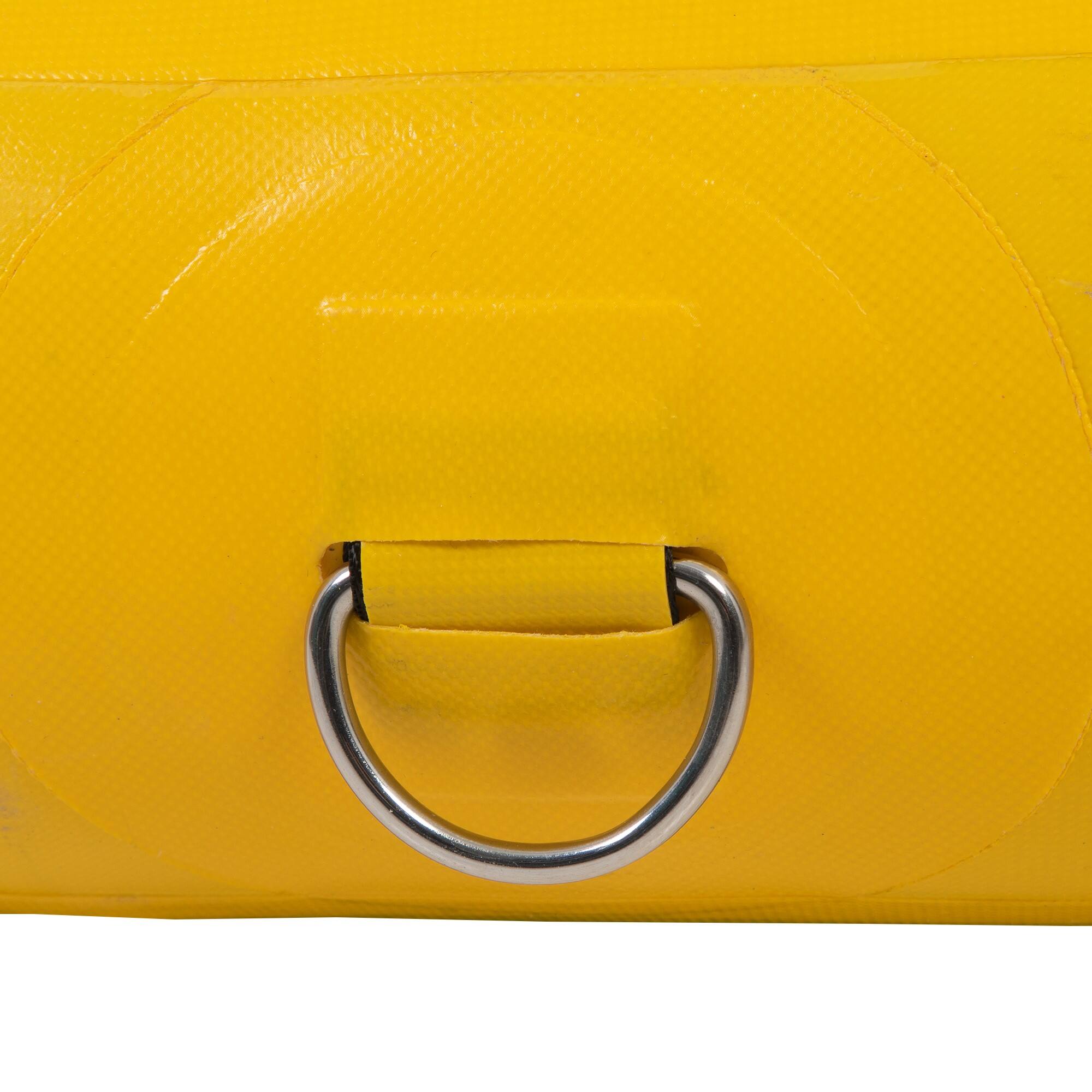 Alt View 5. Boyel Living - Mint Green/Yellow PVC 12FT Round Inflatable Water Hammock 772LBS Capacity - Yellow.