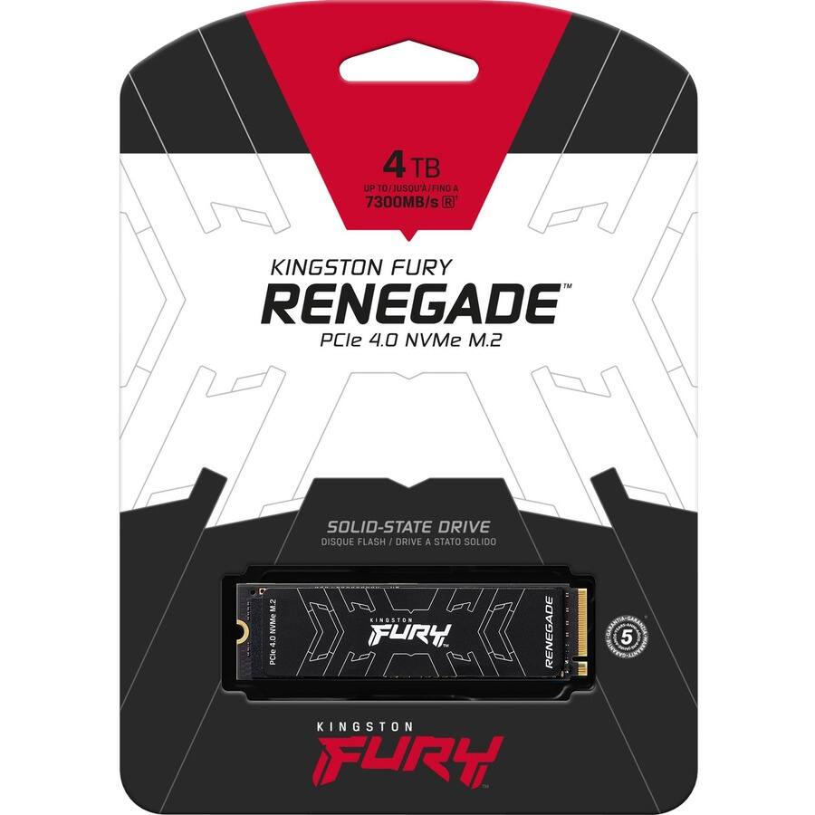 4 TB  
UP TO 7300MB/s  
KINGSTON FURY RENEGADE  
PCle 4.0 NVMe M.2  
SOLID-STATE DRIVE  
DISQUE FLASH / DRIVE A STATO SOLIDO  
KINGSTON FURY