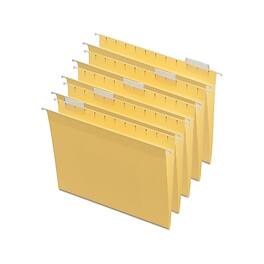Staples - Staples® Hanging File Folders, 1/5-Cut Tab, Letter Size, 25/Box (ST163519-CC) - Yellow