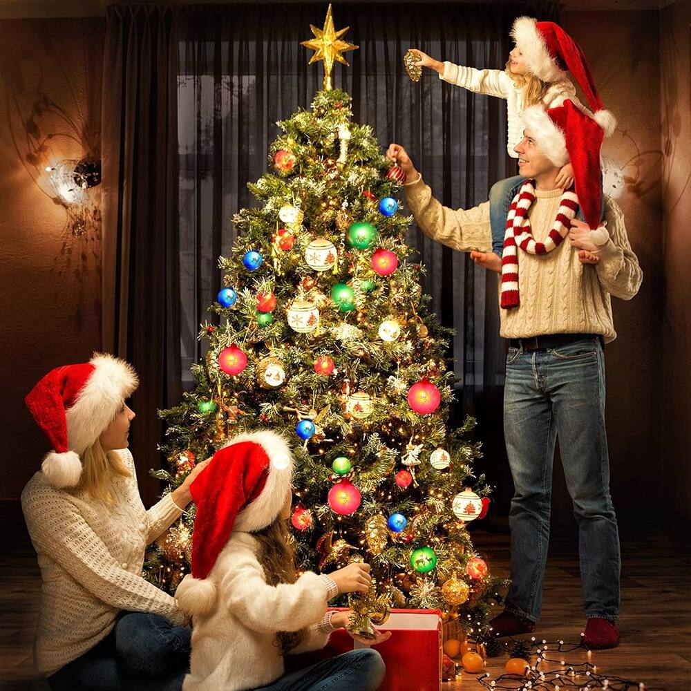 Alt View 1. RTMB - 25-Bulb Christmas Tree Ball String Lights, 28 ft, Indoor/Outdoor Plug-In - Multicolor.