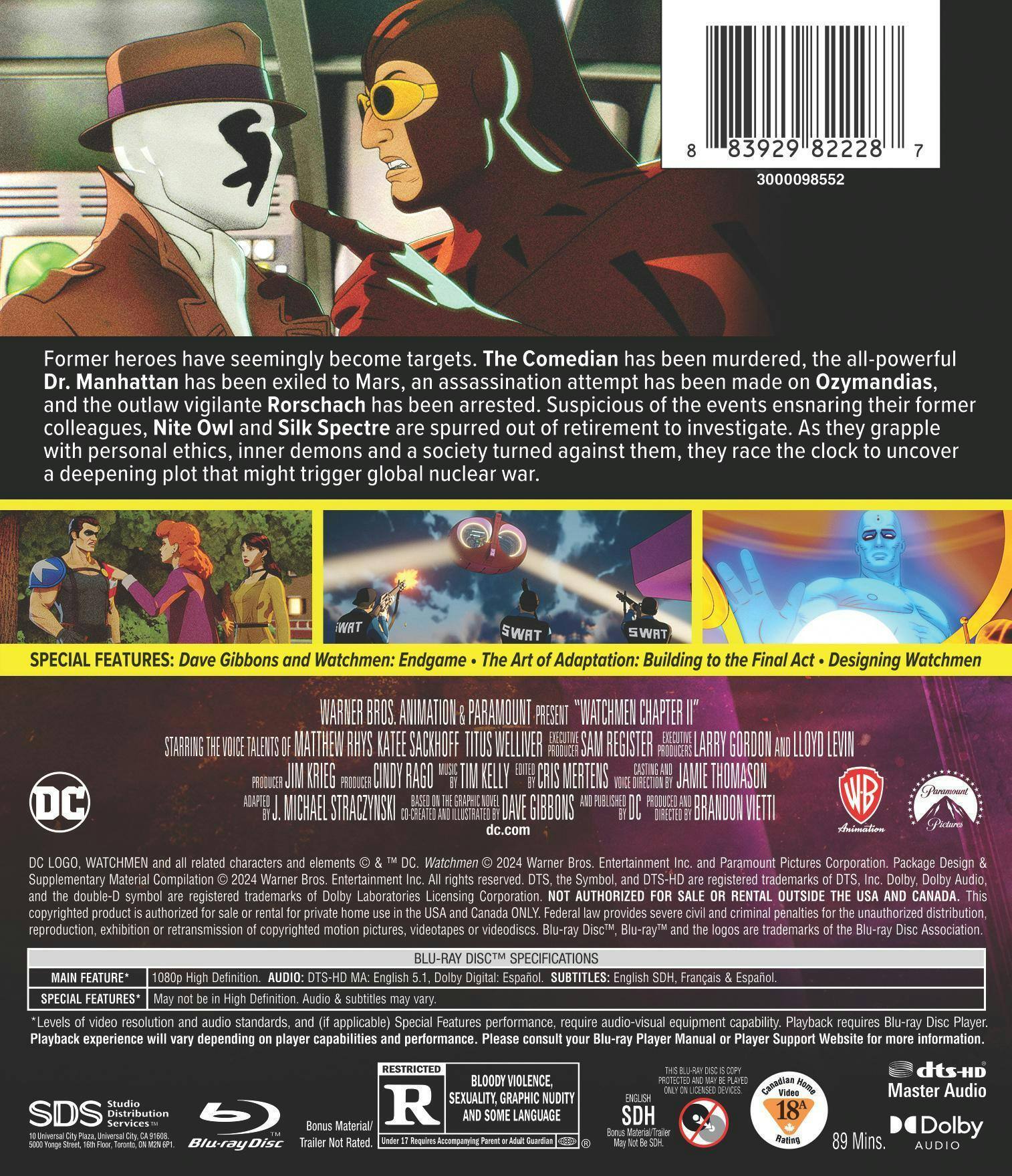 Back. Watchmen Chapter II [Blu-ray].