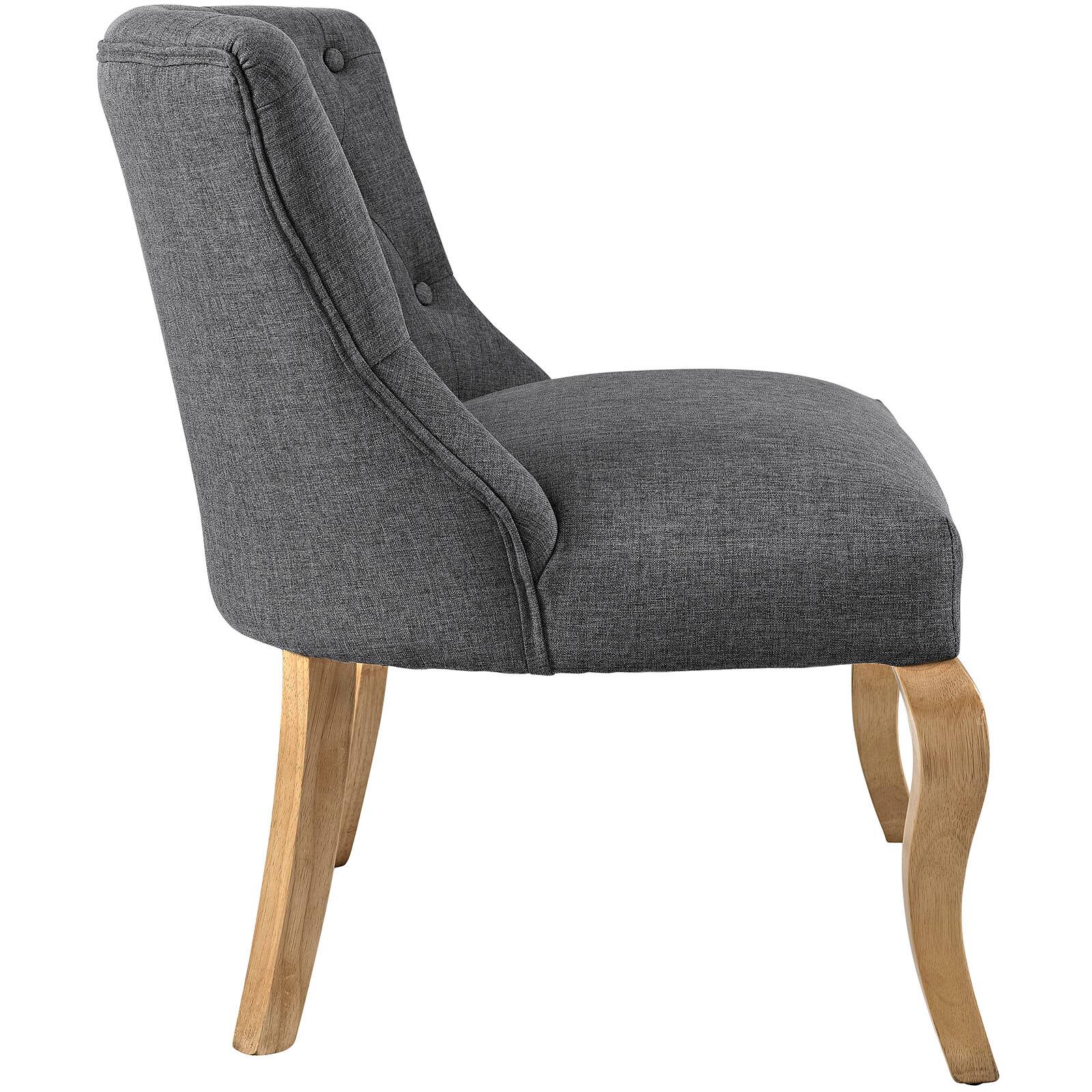 Left. Modway - Royal Upholstered Fabric Armchair by Modway - Gray.