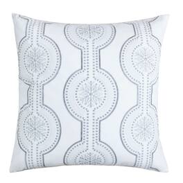 LuXeo - Embroidery Velvet Throw Pillow - White