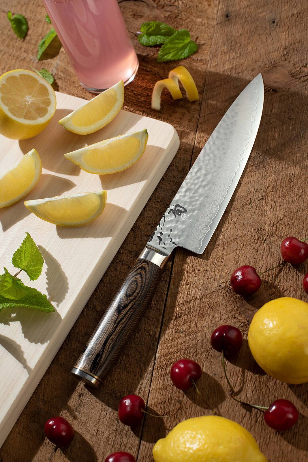 Alt View 4. Shun - Premier Chef's Knife, 8 Inch - Brown.