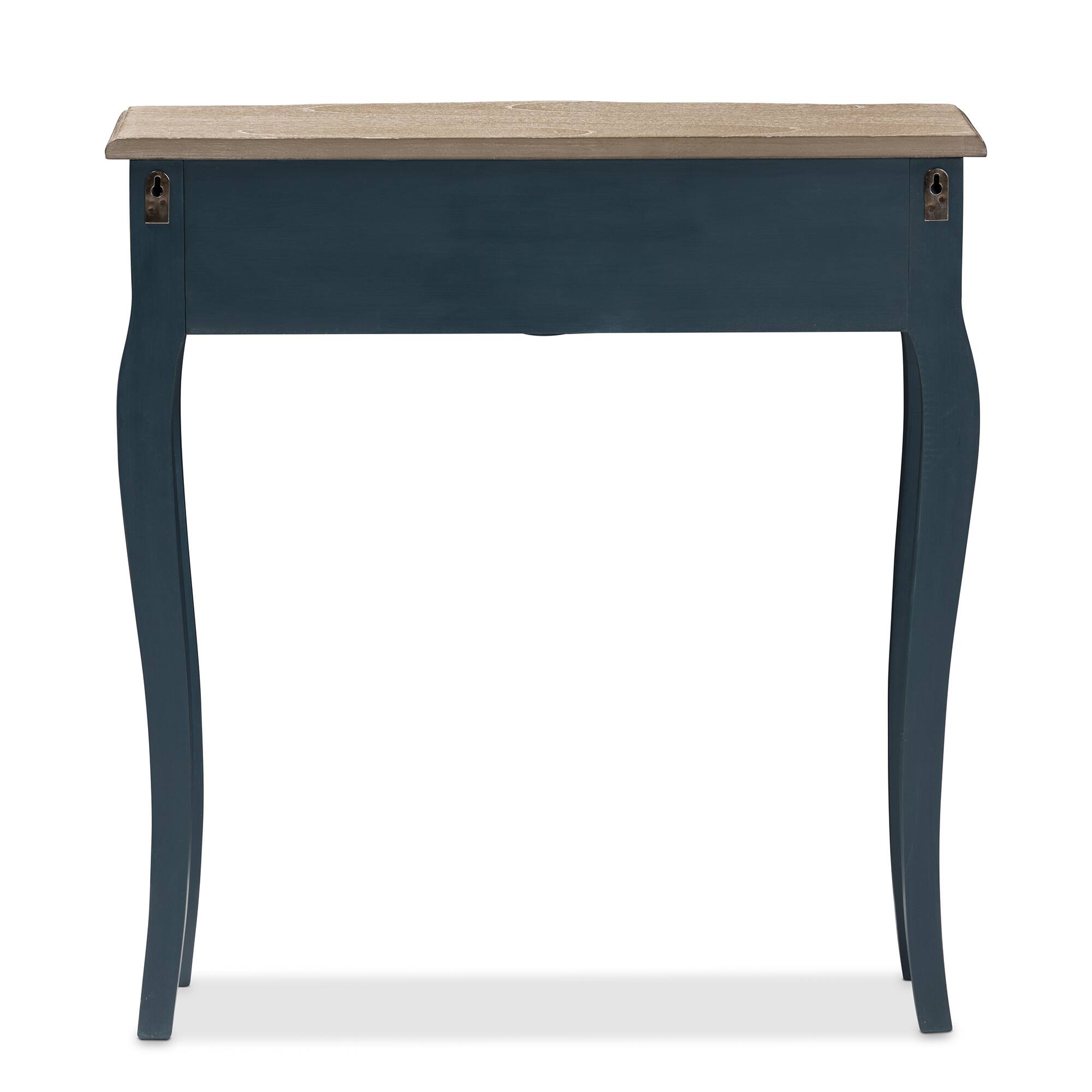Alt View 1. Baxton Studio - Mazarine Classic and Provincial Spruce Finished Console Table - Blue.