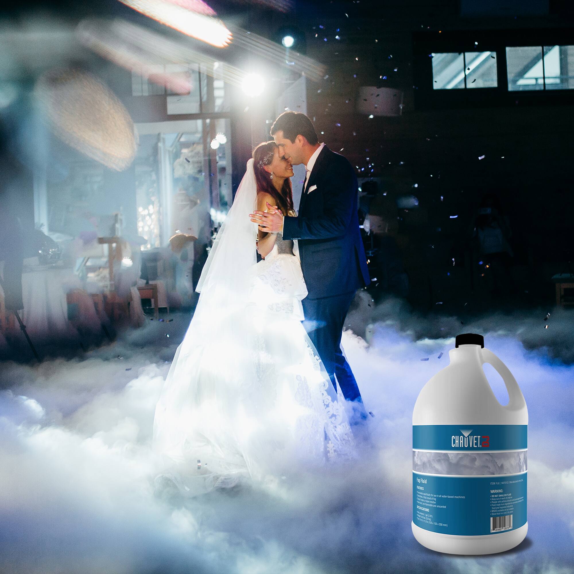 Alt View 1. CHAUVET DJ - Chauvet DJ 1 Gallon of Water Based Unscented Fog Machine Juice, (4 Pack) - Black.