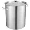 Front. VEVOR - Stainless Steel Stockpot, 42 Quart Large Cooking Pots, Multipurpose Cookware Sauce Pot with Lid & Handle - Sliver.