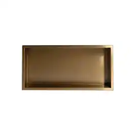 Alfi - Brushed PVD Stainless Steel Horizontal Single Shelf Shower Niche - Gold