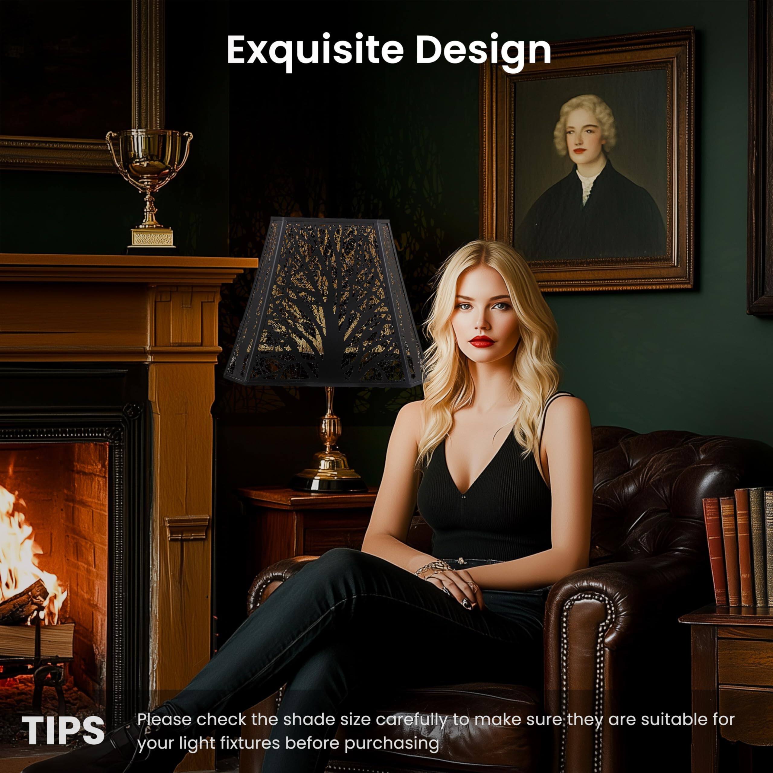 Exquisite Design

Please check the shade size carefully to make sure they are suitable for your light fixtures before purchasing. TIPS