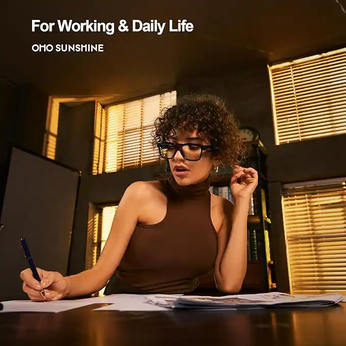 OhO sunshine All in One Smart Glasses, Photochromic Lens with Blue ...