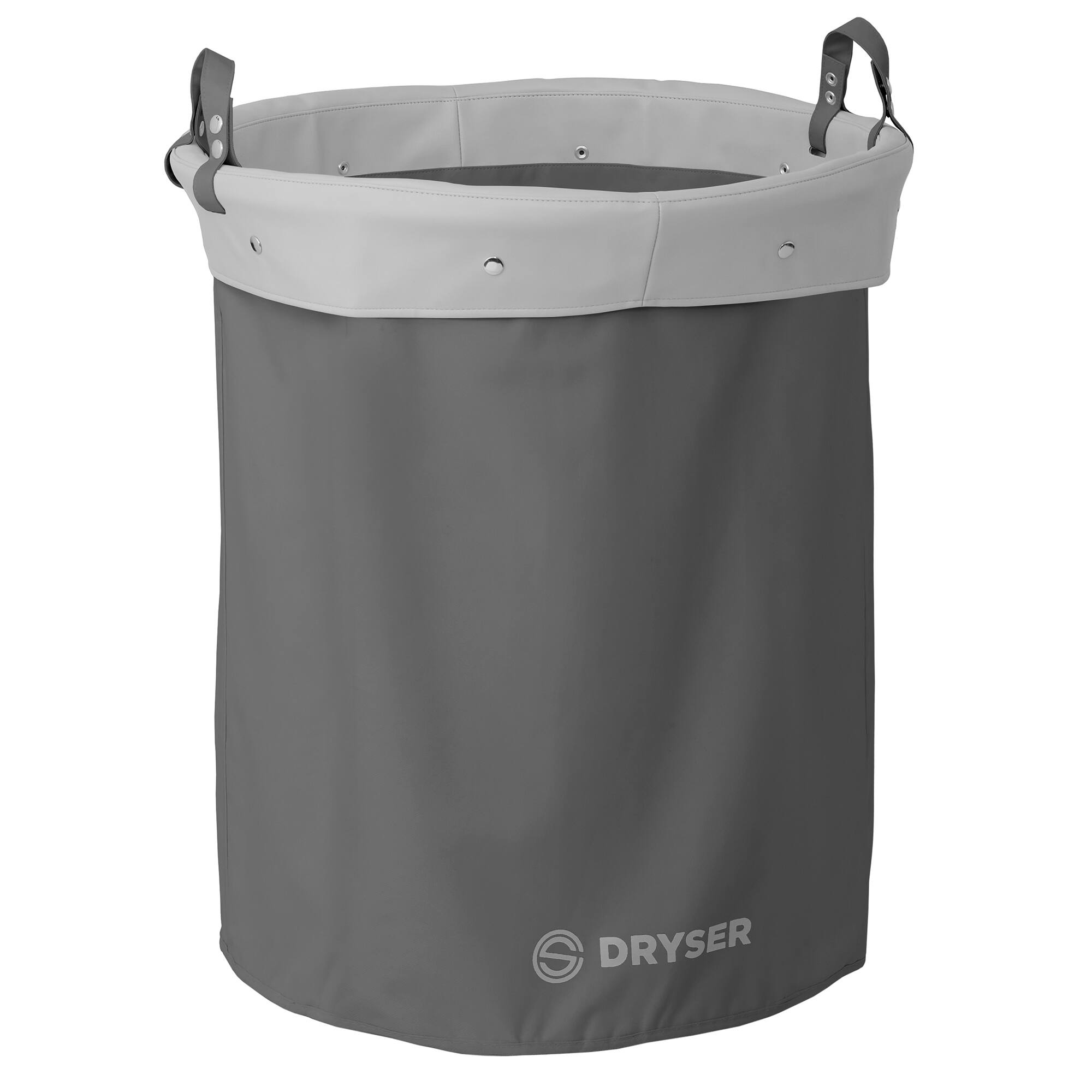 Alt View 1. Dryser - Replacement Round Canvas Bag for Laundry Hamper - Grey.