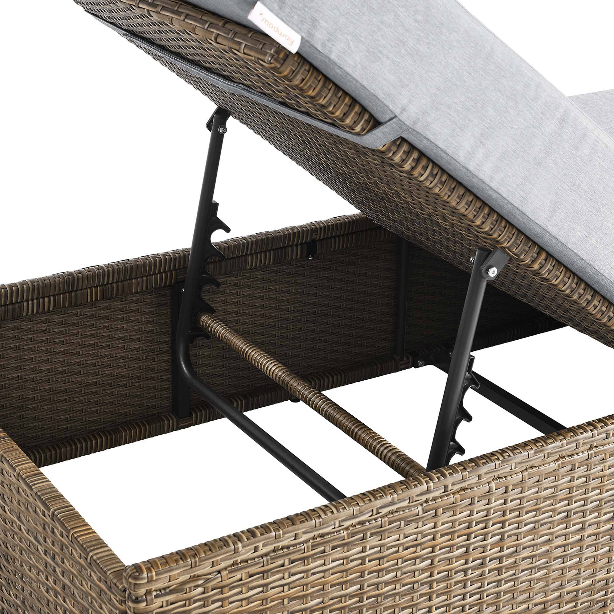 Alt View 7. Modway - Convene Outdoor Patio Chaise Lounge Chair by Modway - Cappuccino Gray.