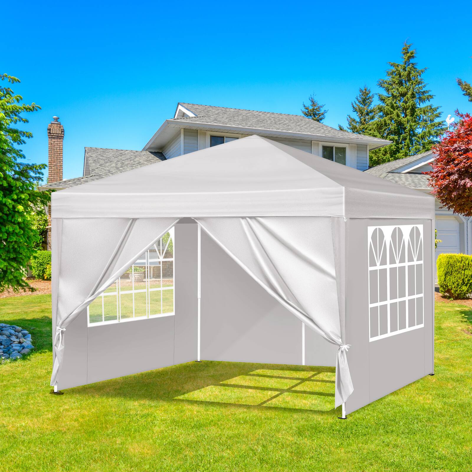 Alt View 4. Winado - 10x10 Pop Up Canopy Tent with Sidewalls, Outdoor Gazebo Canopy Tent, Patio Event Tents Outdoor Event Shelter for Party.