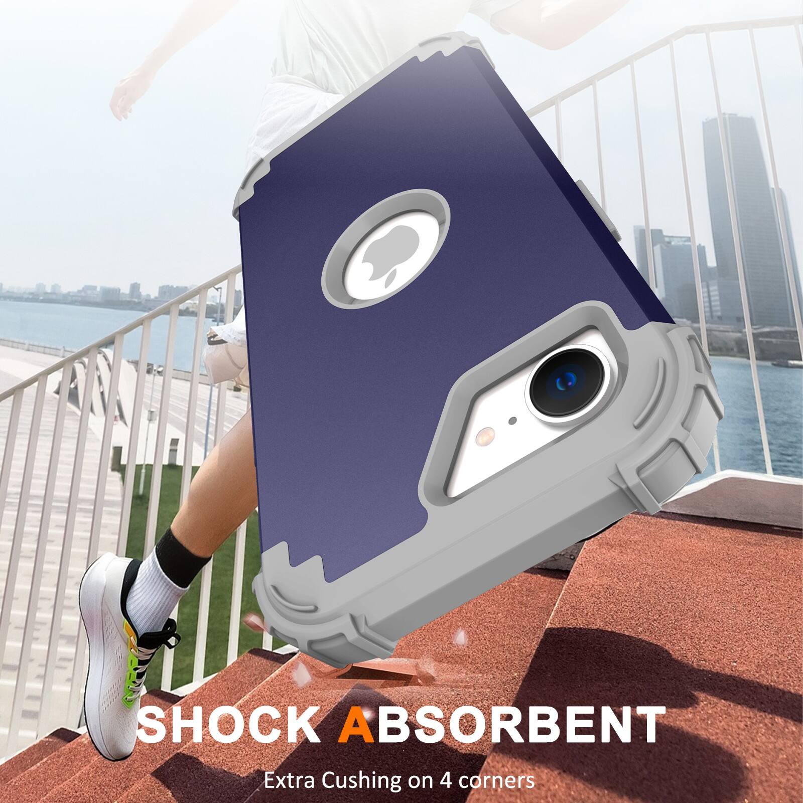 SHOCK ABSORBENT  
Extra Cushing on 4 corners