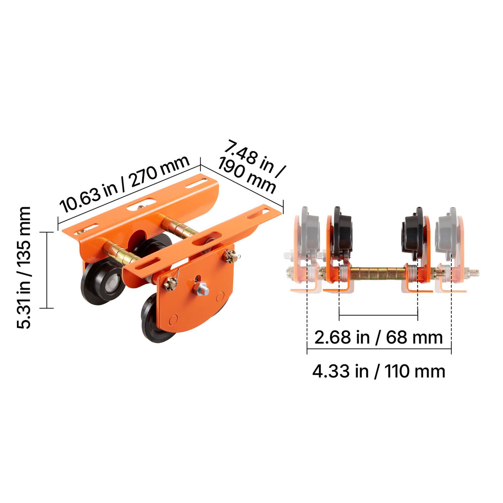 mm 135 / 5.31 in  
10.63 in / 270 mm  
7.48 in / 190 mm  
2.68 in / 68 mm  
4.33 in / 110 mm