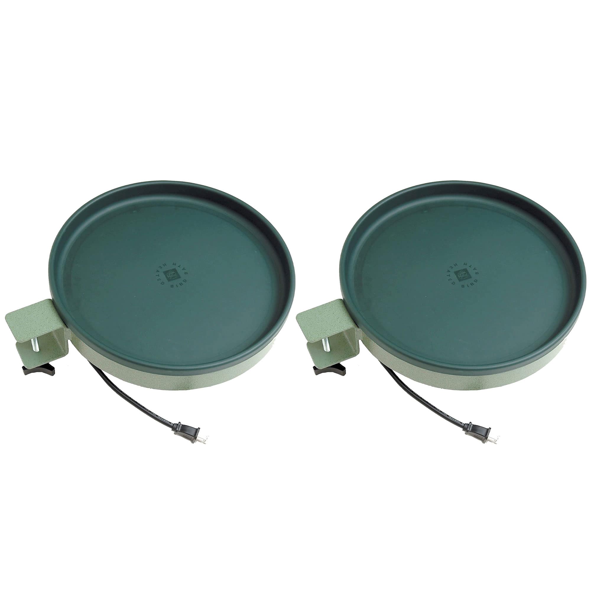 Farm Innovators - All Seasons 3 In 1 75 Watts Heated Birdbath, (2 Pack) - Green