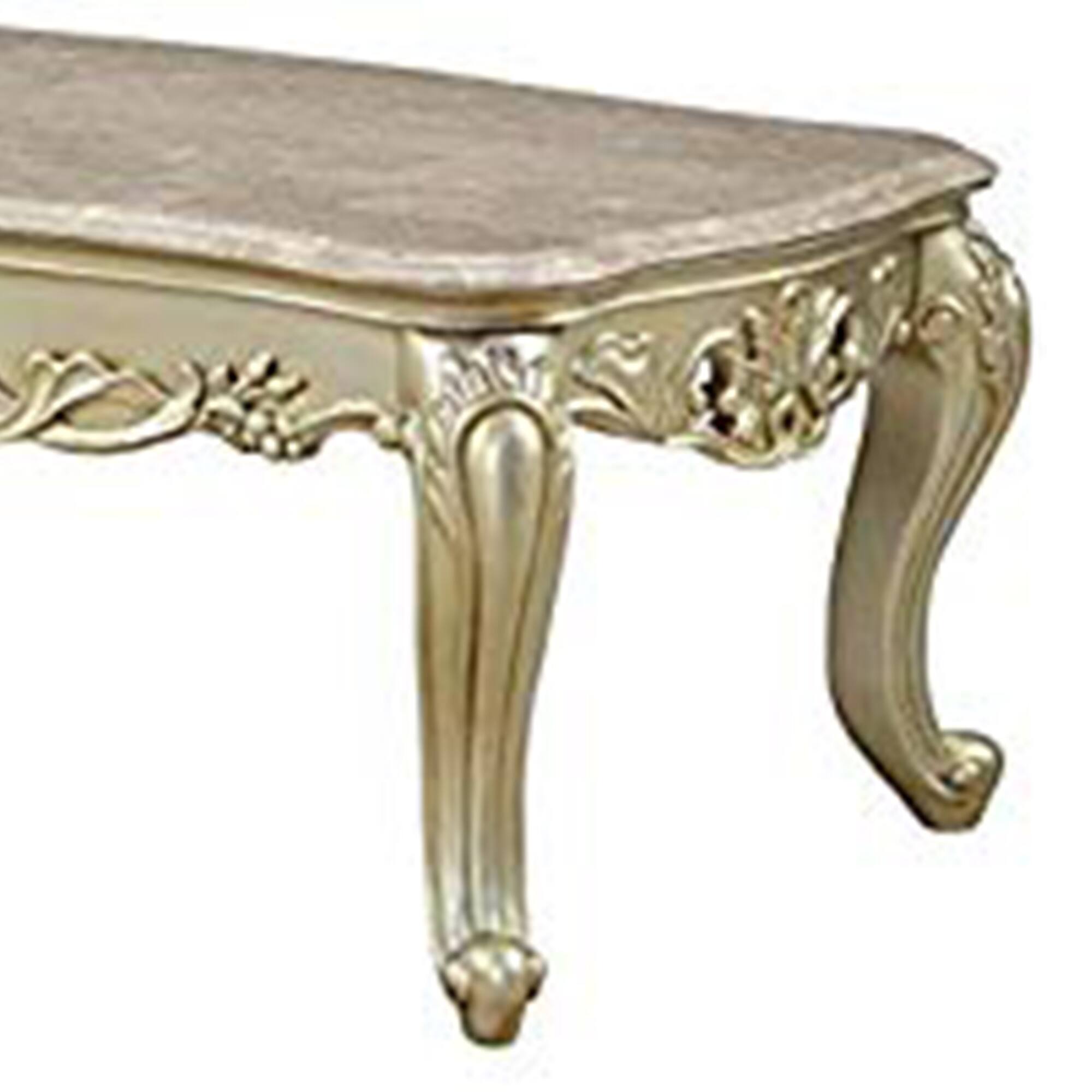 Back. Manhattan Lane - Moen 47 Inch Coffee Table,  Faux Marble Top, Bottom Shelf,  Wood - White.