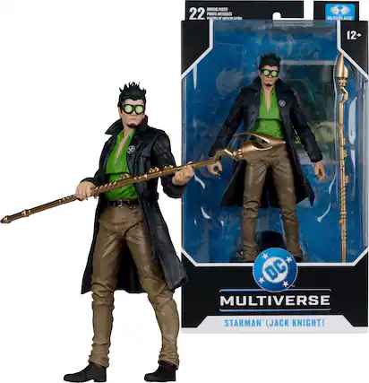 MOVING PARTS 22 POINTS ARTICULATIONS
McFARLANE
BEST AICS 12+
DC MULTIVERSE
STARMAN (JACK KNIGHT)