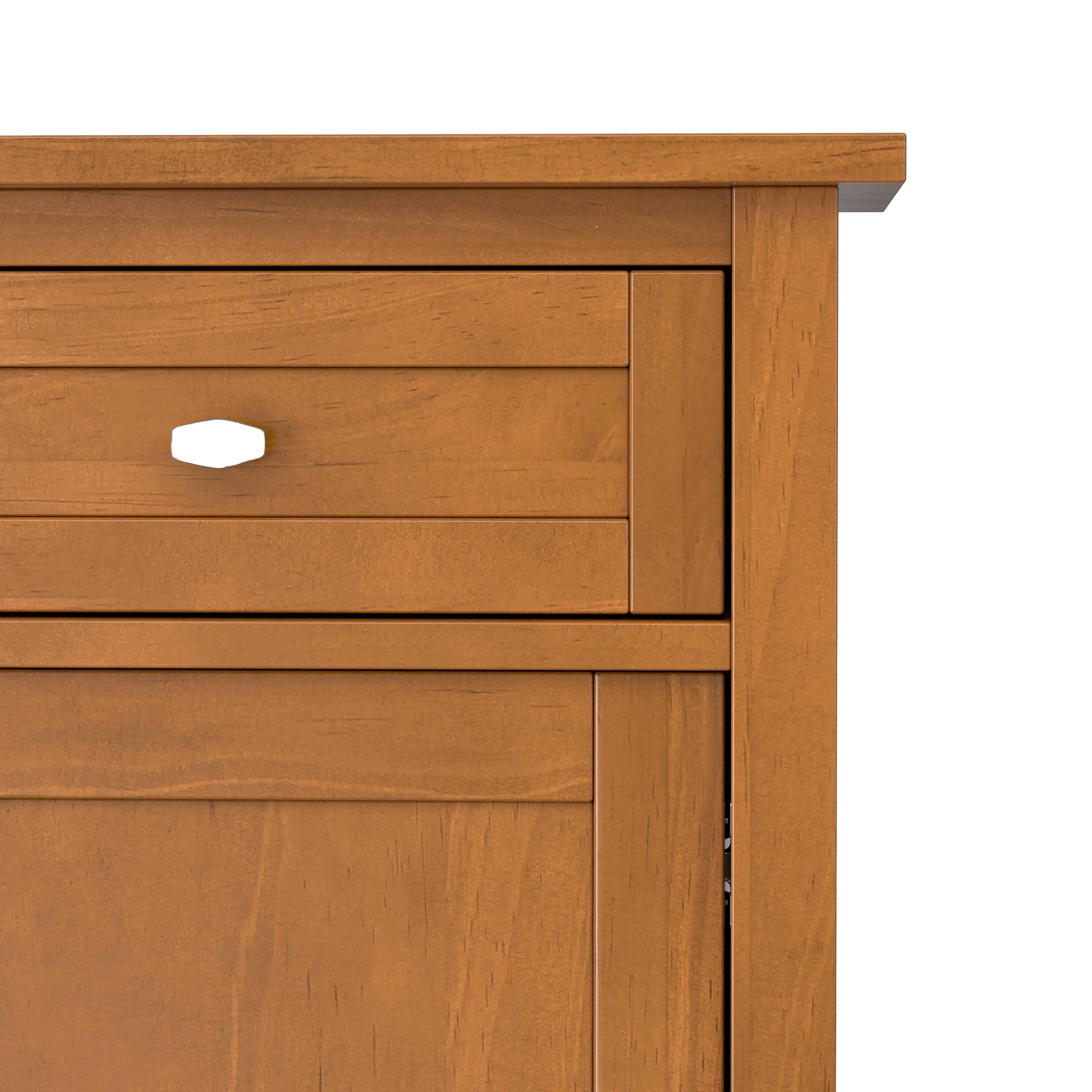 Alt View 7. Simpli Home - Simpli Home Warm Shaker SOLID WOOD 36 inch Wide Transitional Entryway Storage Cabinet in Light Golden Brown - Light Golden Brown.
