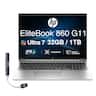 HP - Upgraded - EliteBook 860 Laptop 16.0 WUXGA (Intel Ultra 7 165U , 32GB DDR5, 1TB PCIe SSD, Win 11 Pro) w/USB Hub - Silver