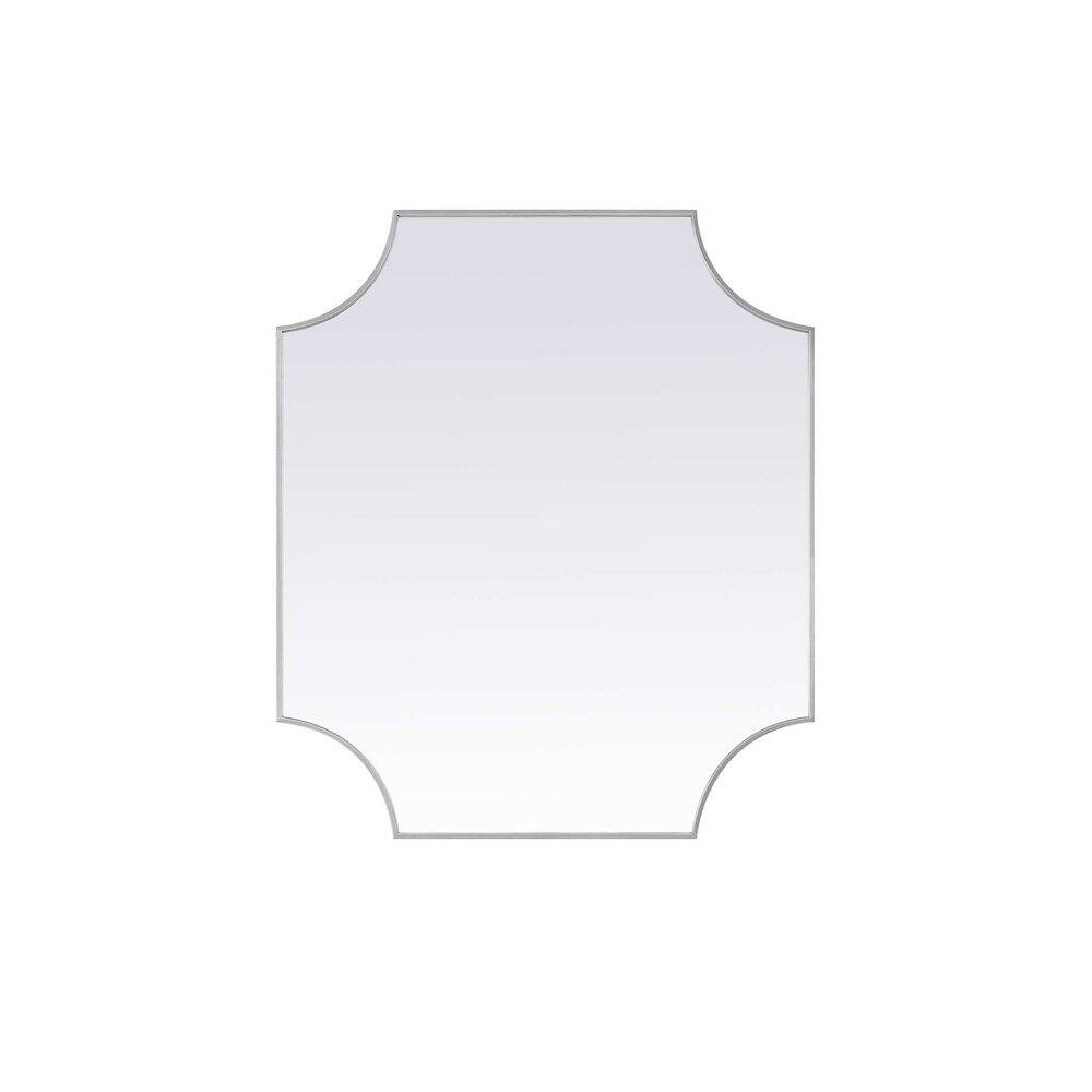 Alt View 4. Elegant Kitchen and Bath - Notched Metal Mirror 36x42 inch in Silver - Silver.
