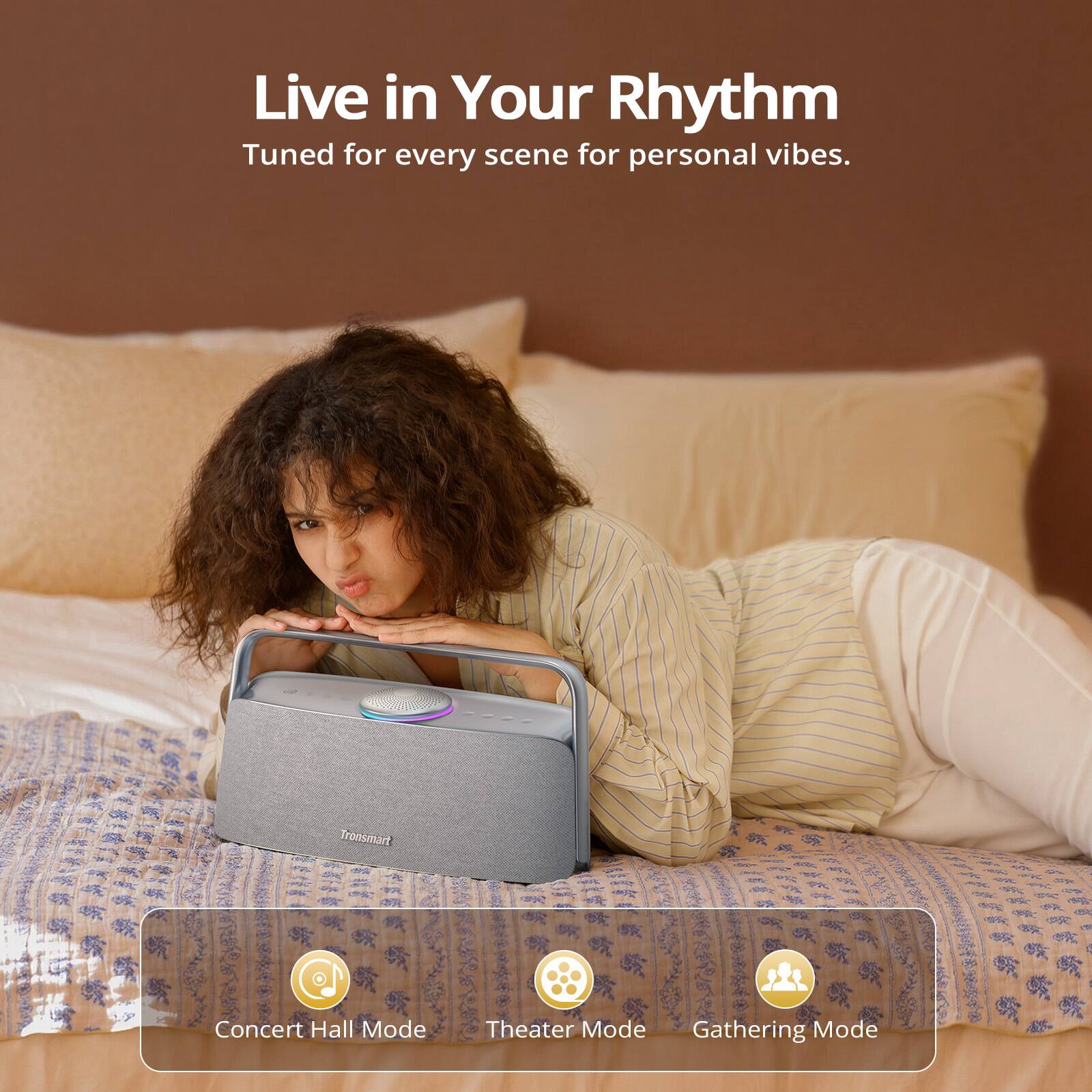 Live in Your Rhythm  
Tuned for every scene for personal vibes.  

Concert Hall Mode  
Theater Mode  
Gathering Mode