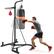 Front. Costway - Costway Heavy Duty Boxing Punching Stand W/Heavy Bag & Speed Bag Sandbag Rack Home Gym - Grey.