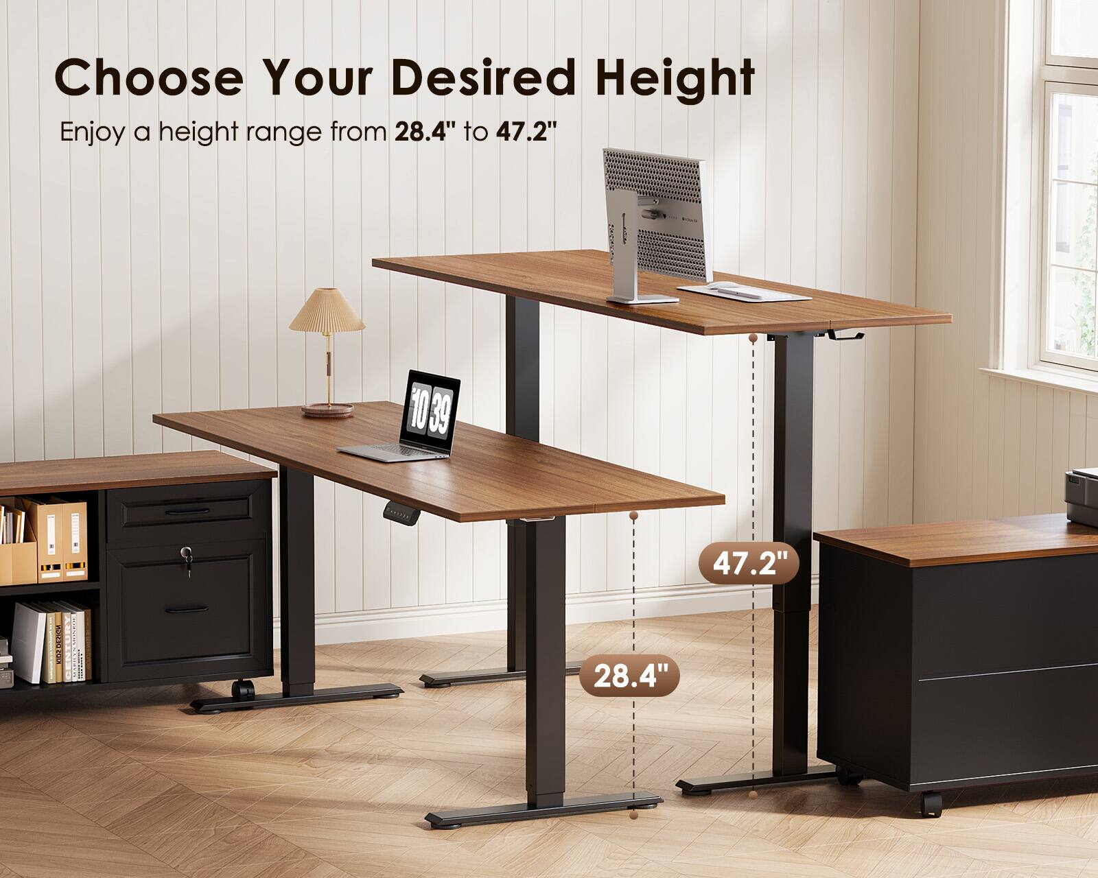 Choose Your Desired Height  
Enjoy a height range from 28.4" to 47.2"