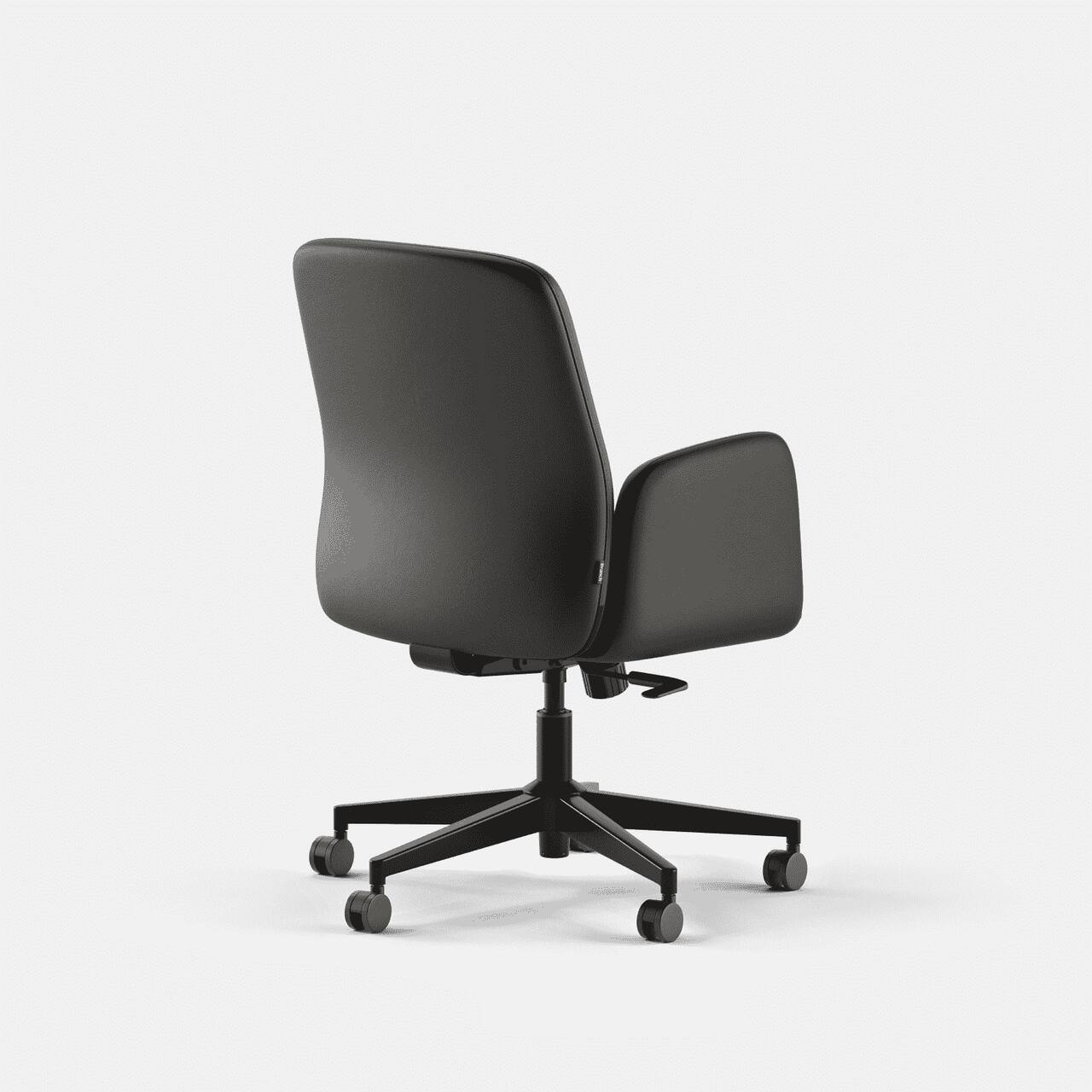 Angle. Branch Furniture - Softside Chair Mid Back - Vegan Leather Black.