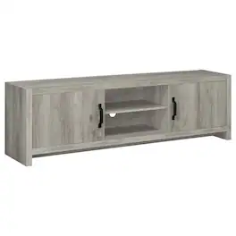 Coaster Co. of America - Burke 2-door Engineered Wood 71" TV Stand Grey Driftwood - Brown