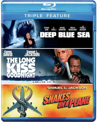 Front. Deep Blue Sea/Long Kiss Goodnight/Snakes on a Plane-BluRay.