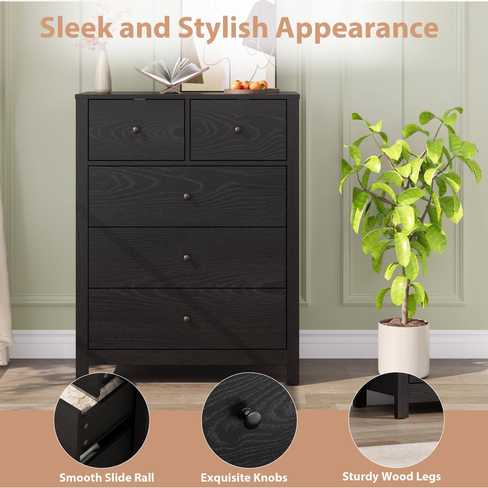 Sleek and Stylish Appearance

- Smooth Slide Rail
- Exquisite Knobs
- Sturdy Wood Legs