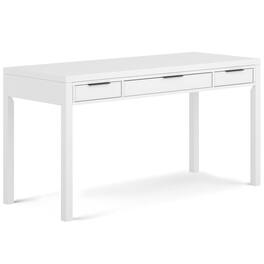 Simpli Home - Hollander 60 inch Wide Solid Wood Desk - White