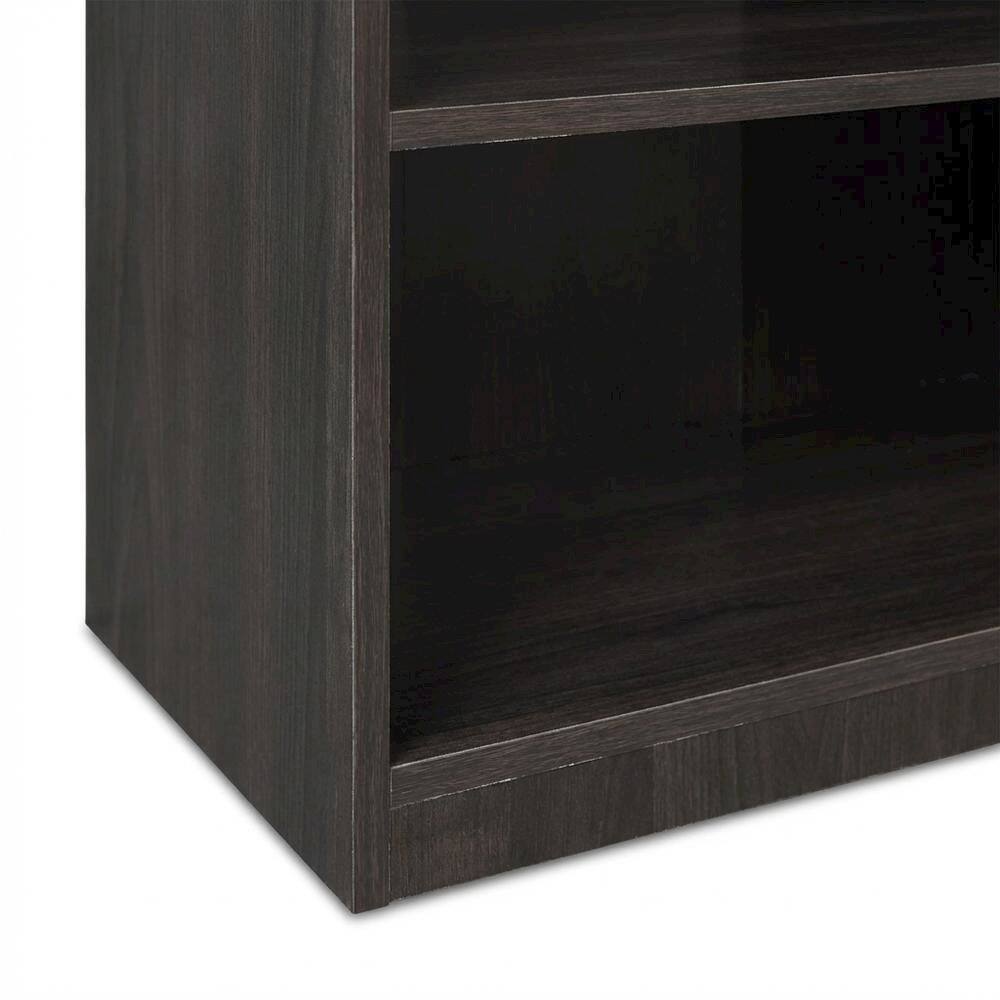 Alt View 2. FurniFact - Espresso 5-Shelf Bookcase with Spacious Storage and Modern Design - Espresso.